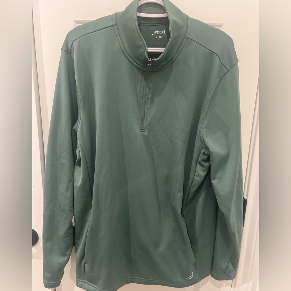 BCG Green Quarter-Zip Sweatshirt